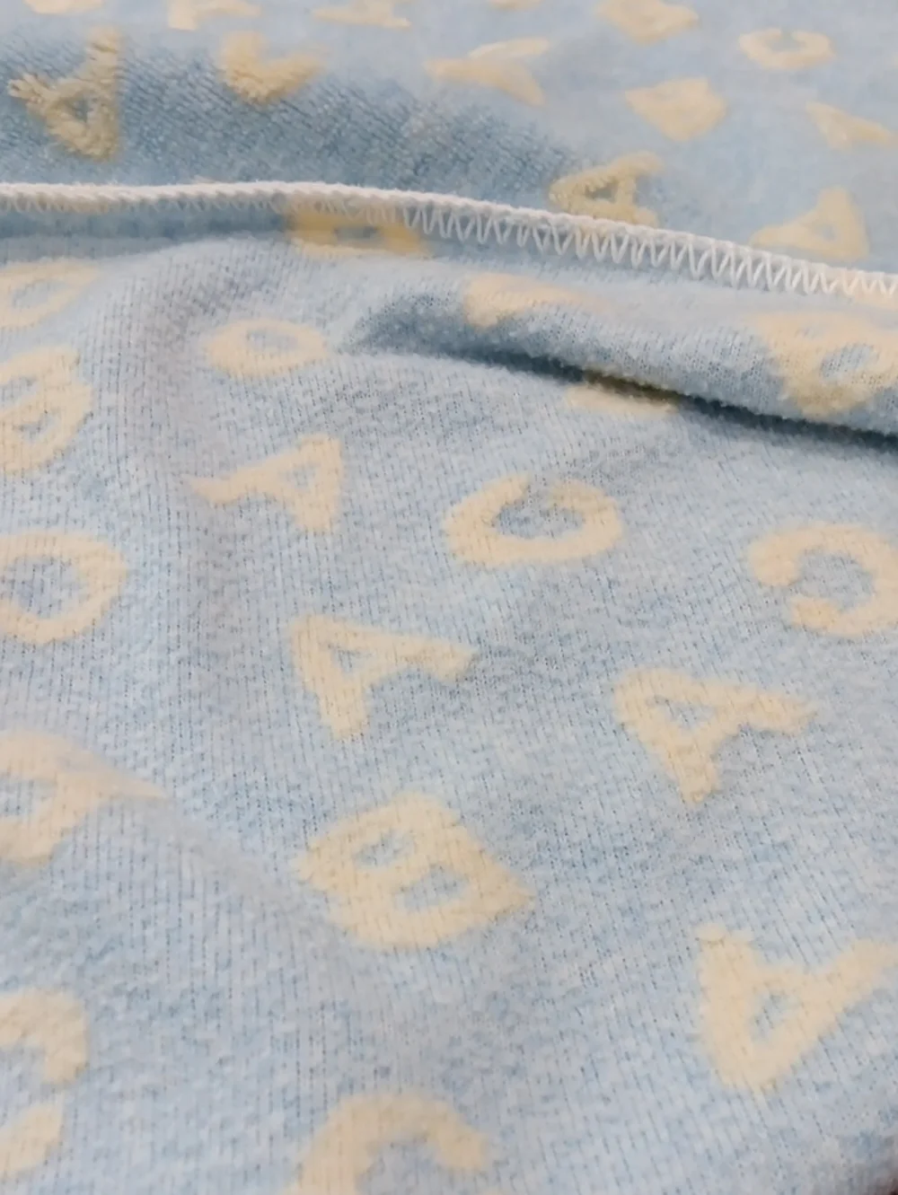 Plush Blue Alphabet Baby Blanket - Unbranded